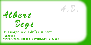 albert degi business card